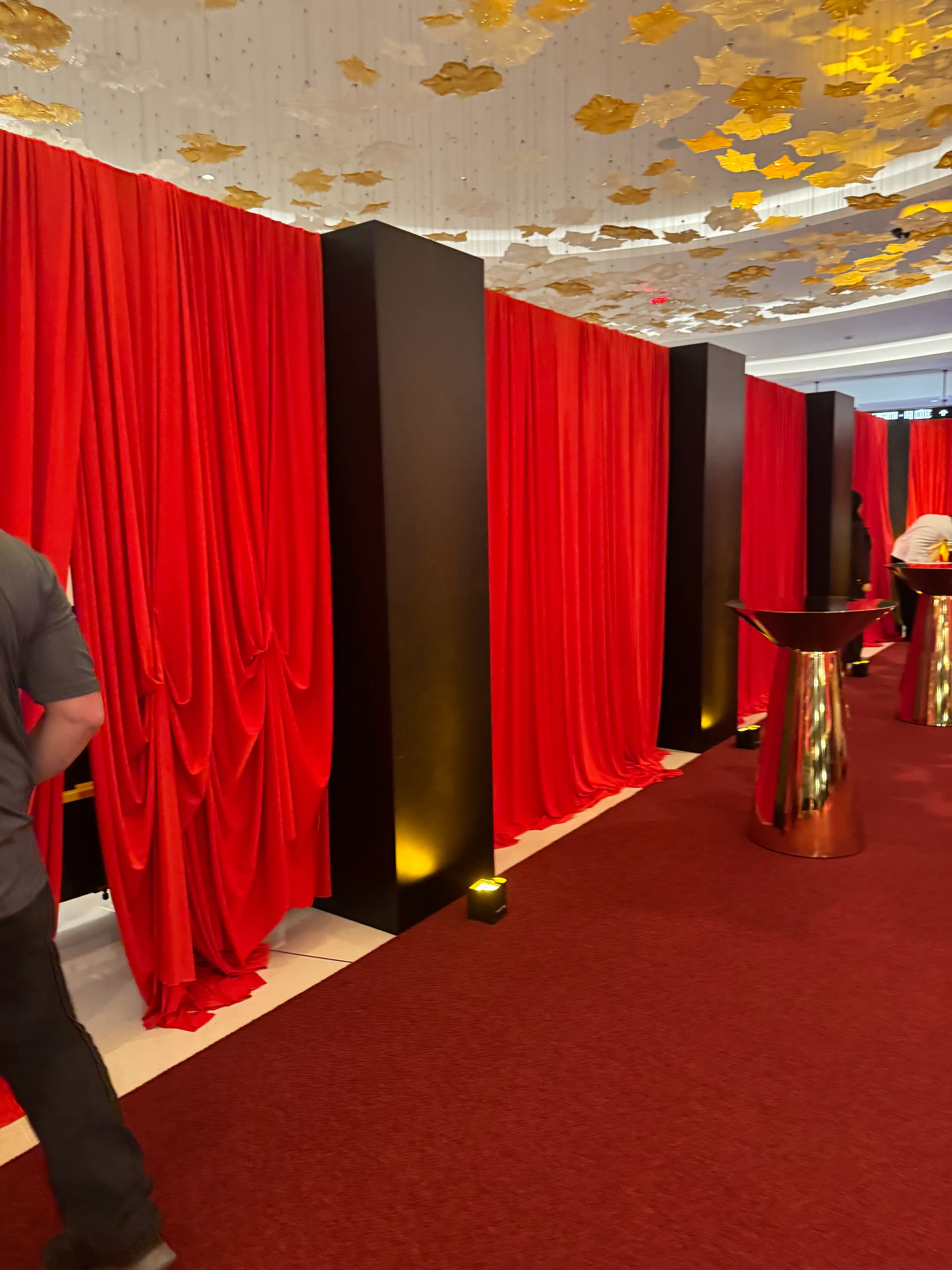 Custom fabricated scenic backdrop for a corporate product launch in Las Vegas