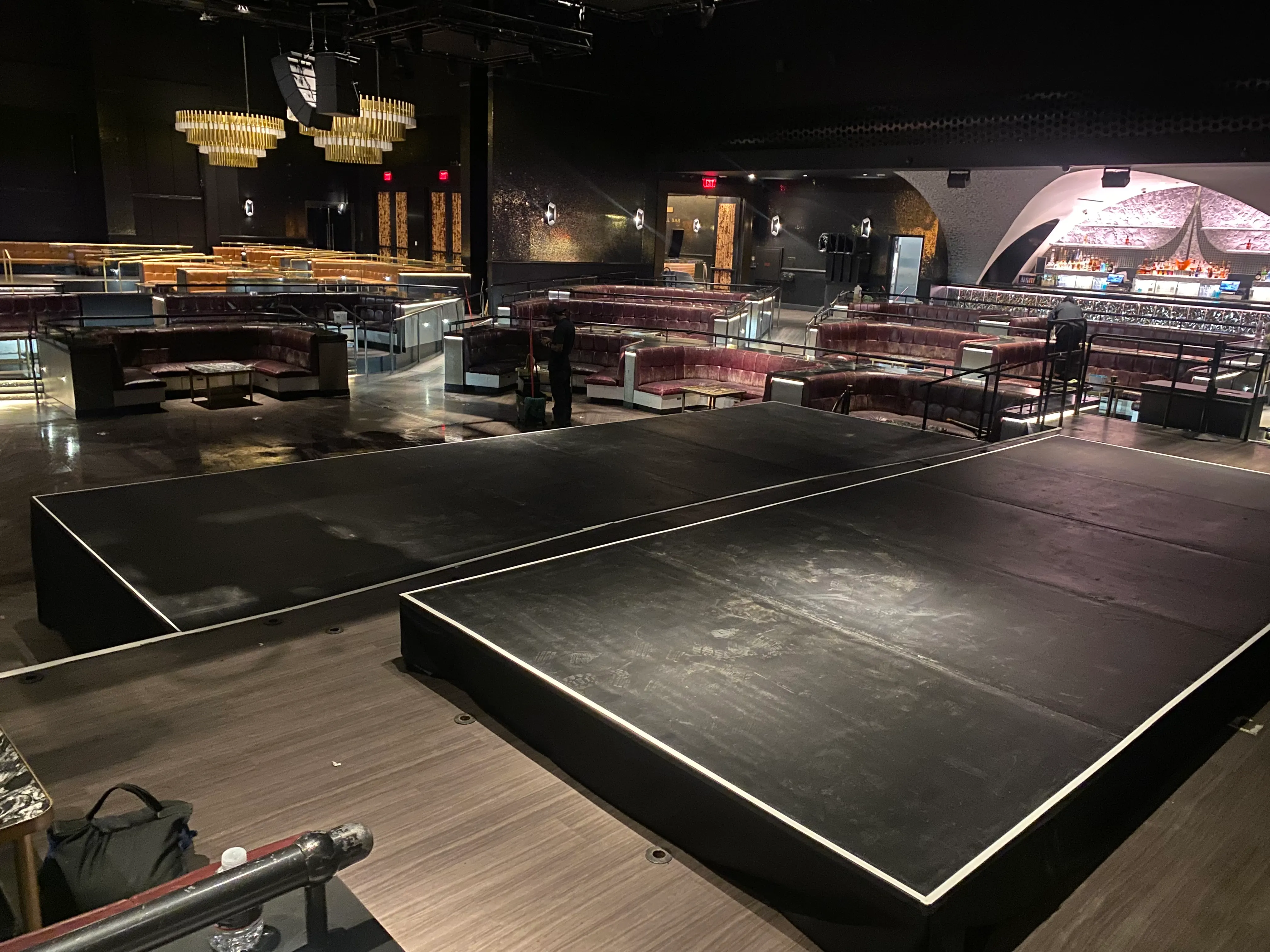 Custom staging built and installed by Expert Staging Productions in Las Vegas
