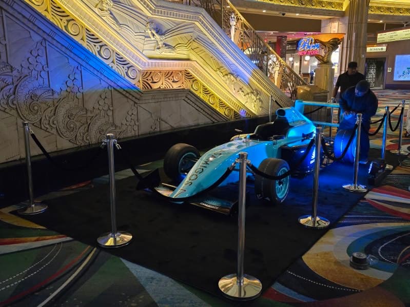 Custom Formula 1 car display installation